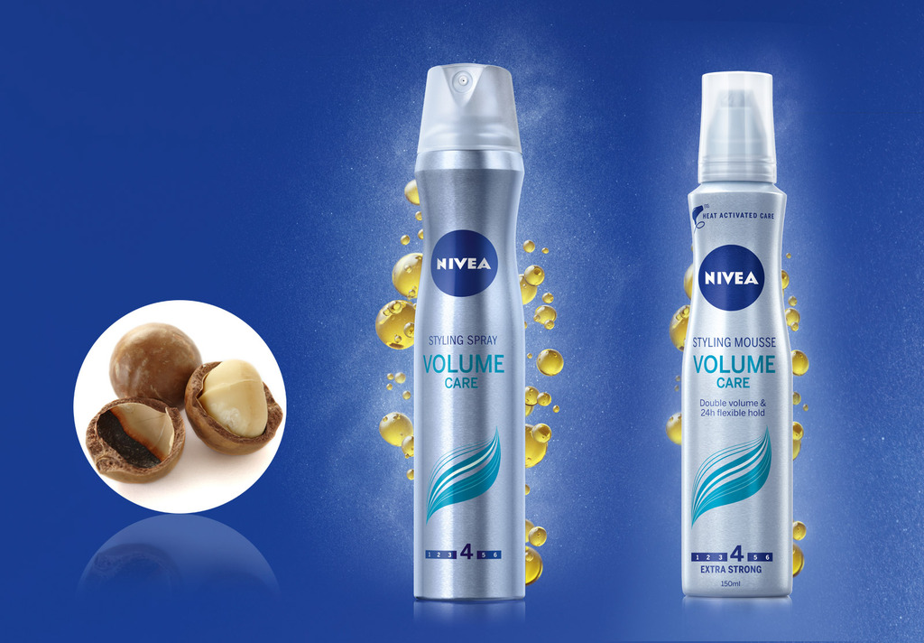 Noutăţi Nivea: Volume Care, gama cu ulei de macadamia